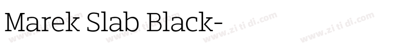 Marek Slab Black字体转换